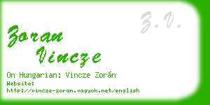 zoran vincze business card
